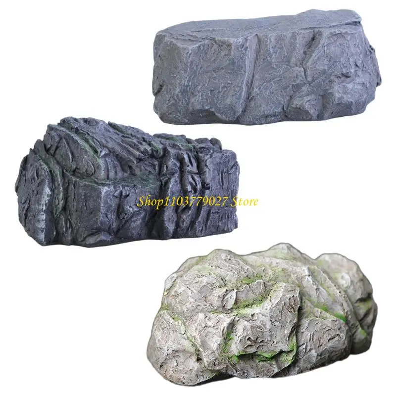 C4DF Simulated Stone Key Box Realistic Stone Key Holder Hiddens Private Storage Box