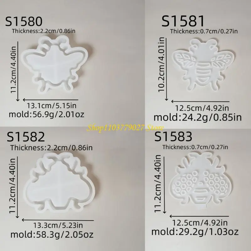 C4DF Honeybees Lamp Box Molds Ornament Molds Handmade Silicone Mould Casting Molds