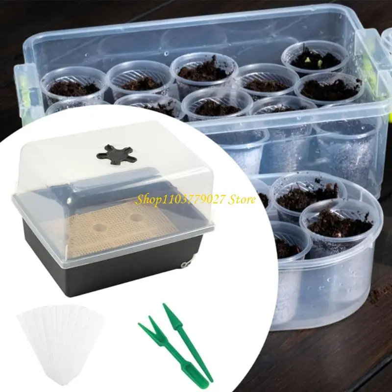 C4DF Large Capacity  Starter Tray with Vented Design for Indoor Gardening & Plant Germination Optimally Plant Development