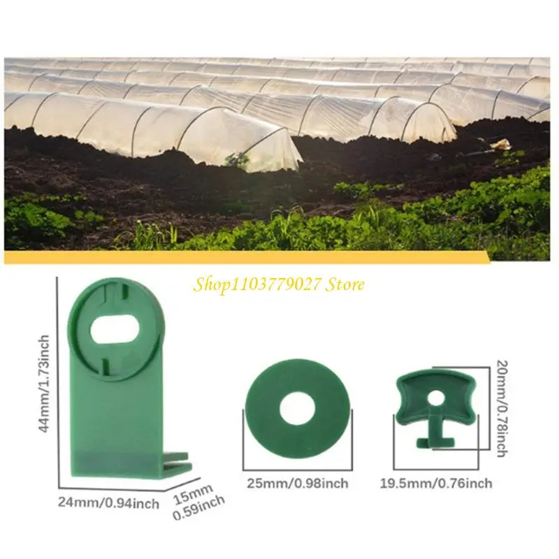 C4DF Rustproof Twist Fasteners & Sealing Washers Plastic Plant Support Clips Suitable For Greenhouse Bubble Net Stabilization