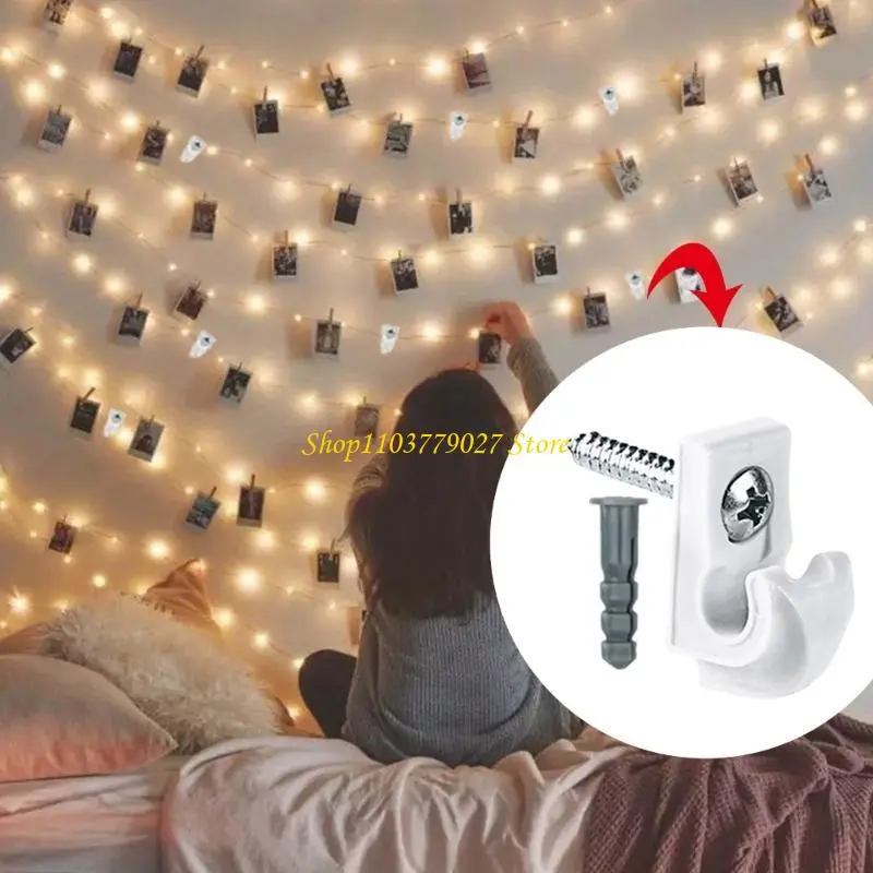 C4DF Stable Hanging Hooks Ceiling Screw Hooks 10pcs for Easy Installation In Any Room