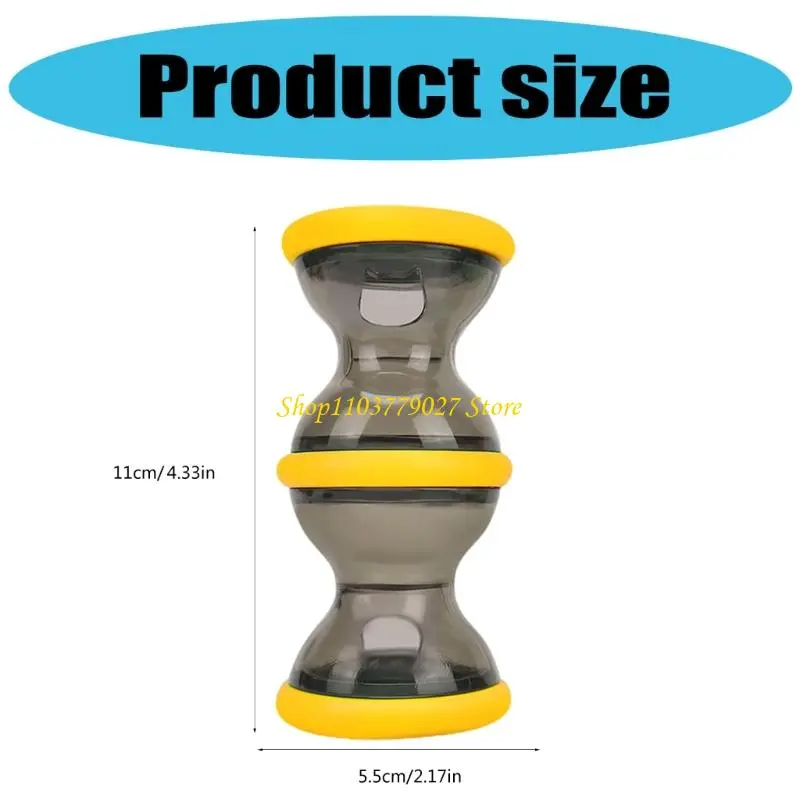 C4DF Slow Feeder Dog Toy Interactive Dumbbell Leaking Chew Puzzle For Mental Stimulation