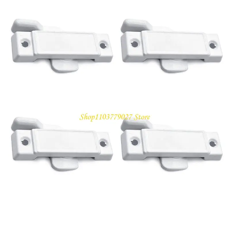 C4DF Pack of 4 Window Sash Lock Mounting Hole Centers Elegant Finish for Vertical and Horizontal Sliding Window Daily Use