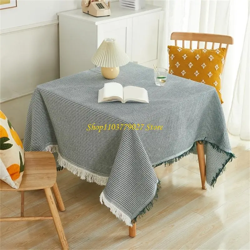 C4DF Rectangular Tablecloth Machine Washable Durable Dining Essential Table Cloth
