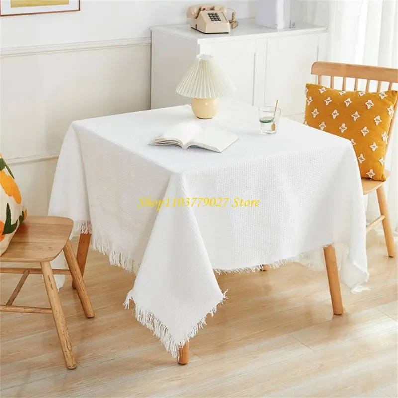 C4DF Rectangular Tablecloth Machine Washable Durable Dining Essential Table Cloth