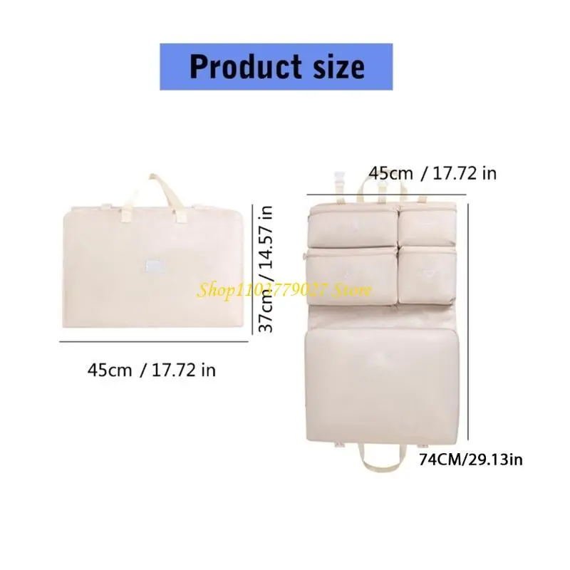 C4DF Space Saving Travel Organizers Bag with Hook for Closet or Suitcases Hanging