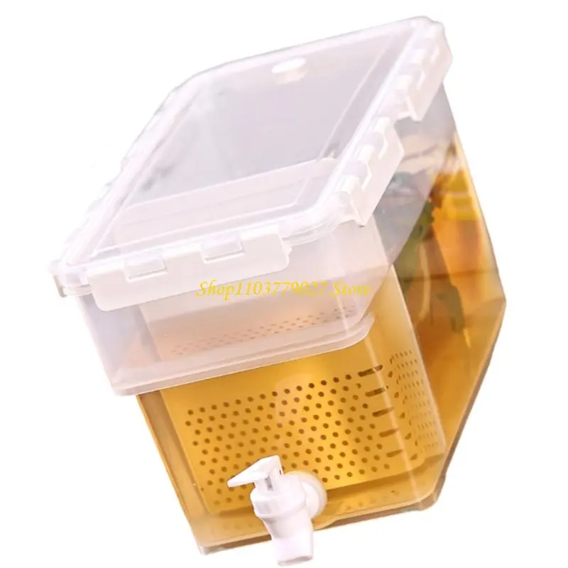 C4DF Plastic Leak Proof Iced Beverage Dispenser With Tap Drink Container for Fridge