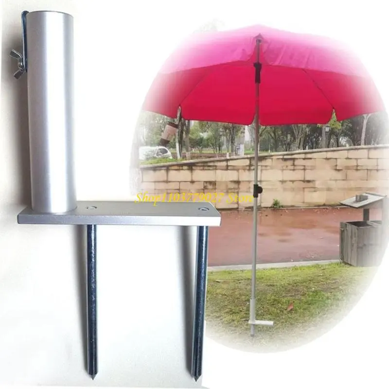 C4DF Weather Resistant Garden Umbrella Holder Ground Spikes Stabilizers Holder Clamp
