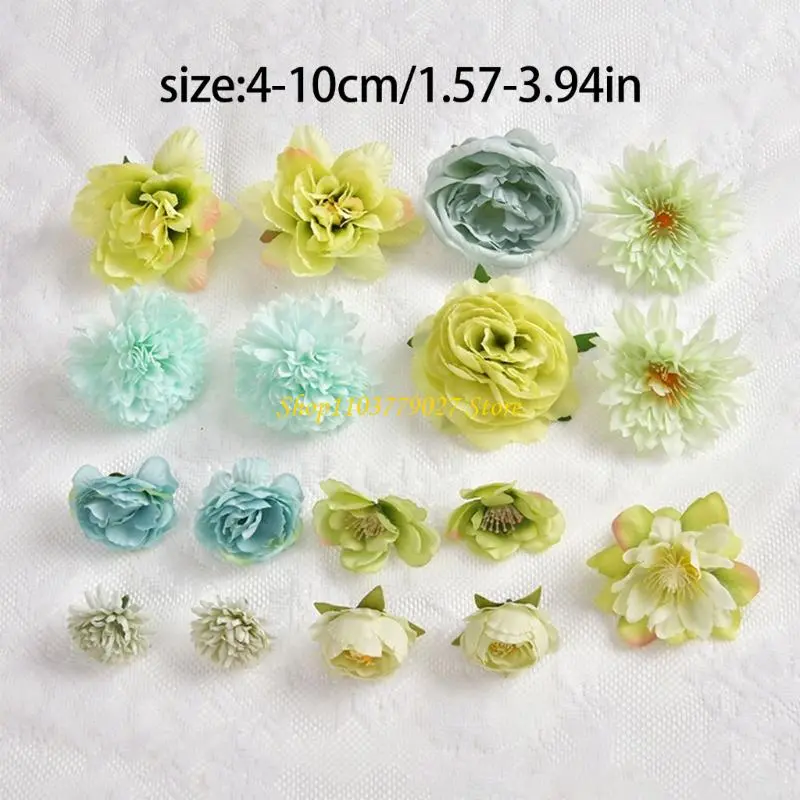 C4DF 40/61Pcs Small Artificial Flower 4-10cm Realistic Flower Buds For Wedding Bouquets Flower Arrangements Home Decoration