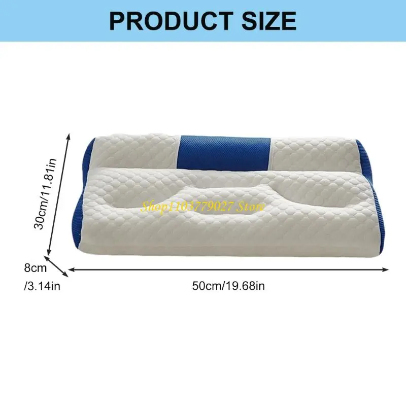 C4DF Premium Gooses Down Cervical Pillow Cooling Fabric Pillow Ergonomic Sleep
