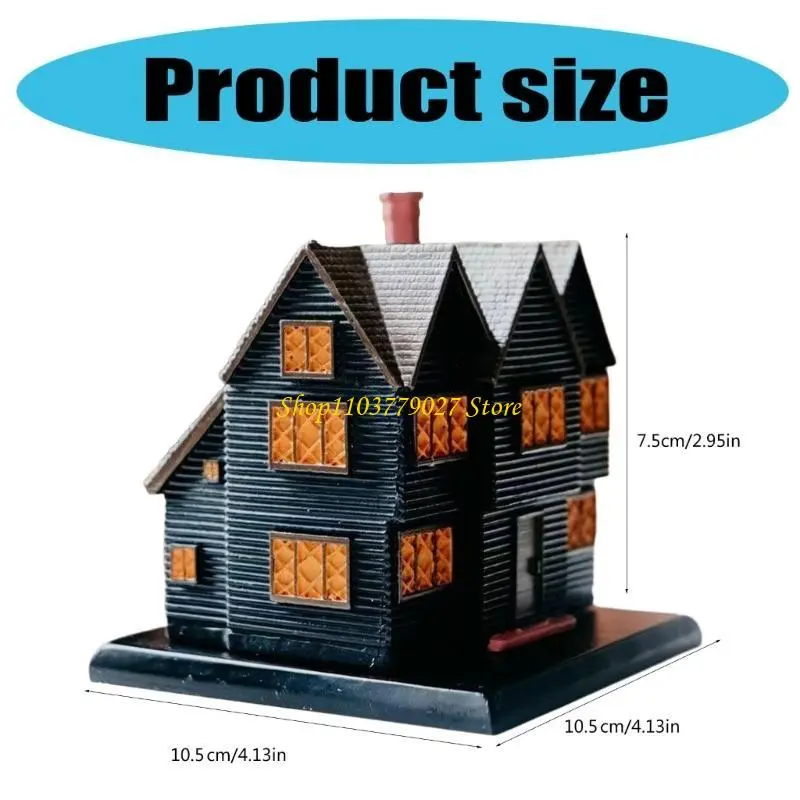 C4DF Witches House Incenses Burners Resins Incenses Burners for Halloween Party Decoration