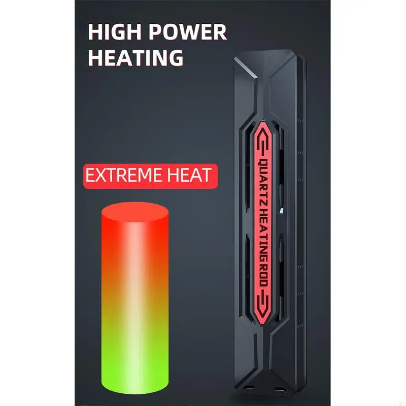 C4DF Aquarium Heater 300W, 500W, 800W, 1000W, 1200W Glass Heater Fish for Tank Fast Heating Temp Controlle