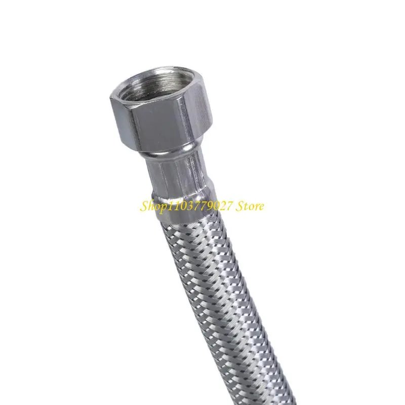 C4DF 2pcs Flexible Pipe Water Heater Hose 3/8 Inch for Faucet Water Heater Connection