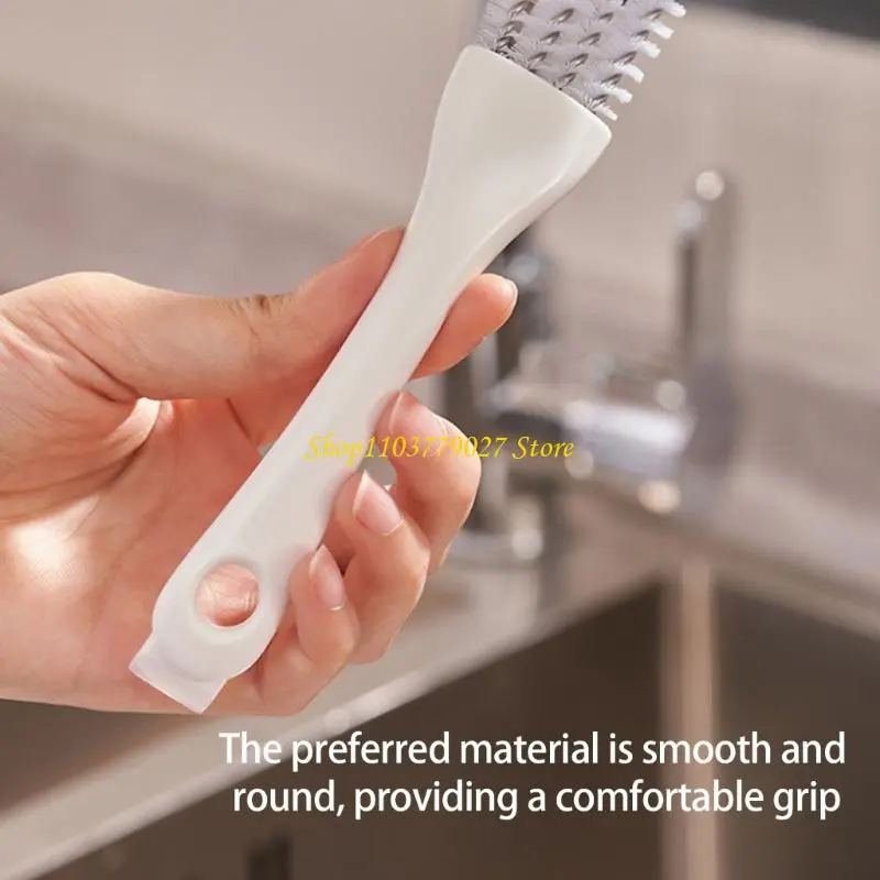 C4DF Functiona Parrots Cage Scrubber Durable Nylon Bristles Tight Corner Cleaning Tool