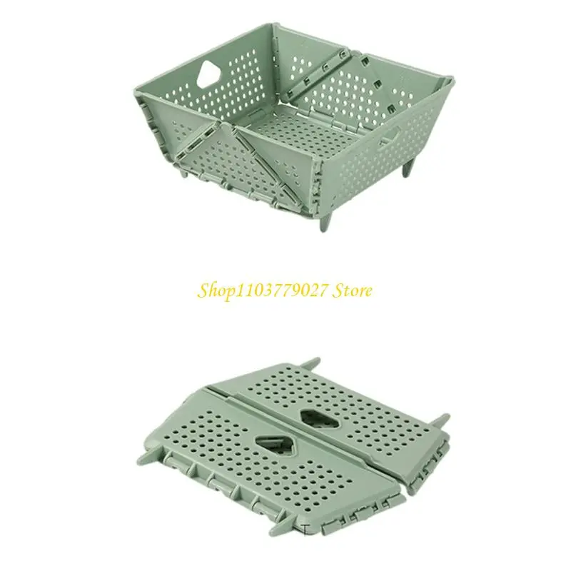 C4DF Stackable Foldable Colander With Auto Draining Feature Foldable Kitchen Tool For Vegetables Fruits Pastas