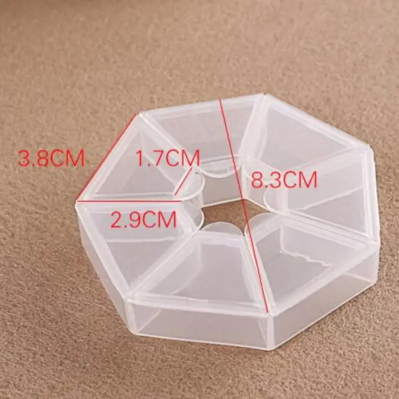 1pc Carry-On Portable One Week Mini Capacity Pill Box Dustproof Dispenser Seven Days A Week Transparent Pill Travel Organizers
