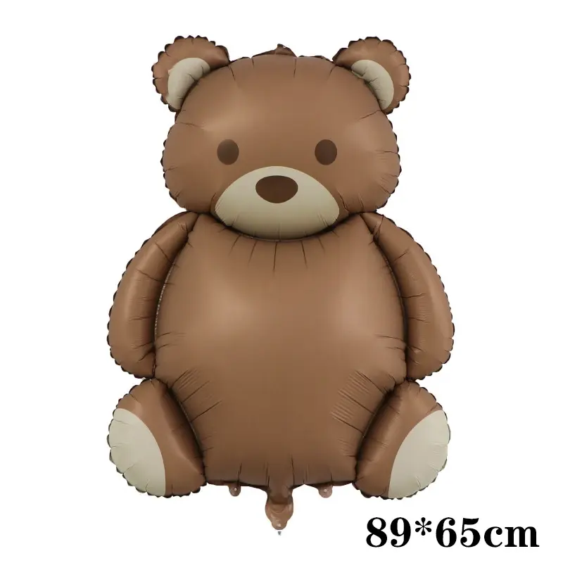 Cartoon Matte Bear Foil Balloons Matte Rainbow car plane balloon toys Kids Baby Shower Party Birthday Decorations Supplies