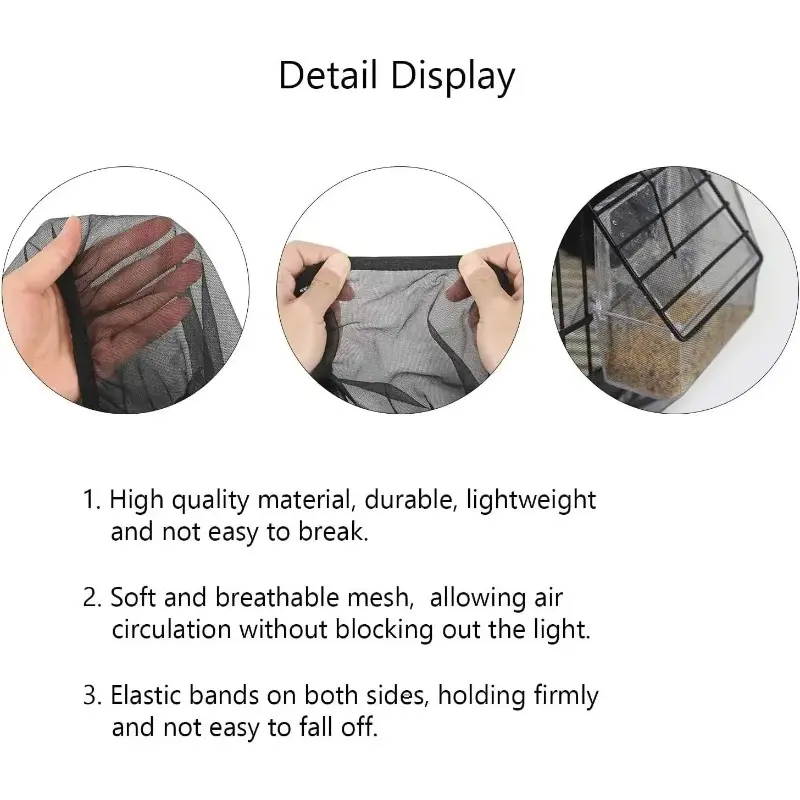 Mesh Bird Cage Cover Shell Skirt Net Easy Cleaning Catcher Guard Bird Cage Stretchy Mesh Parrot Bird Cage Net