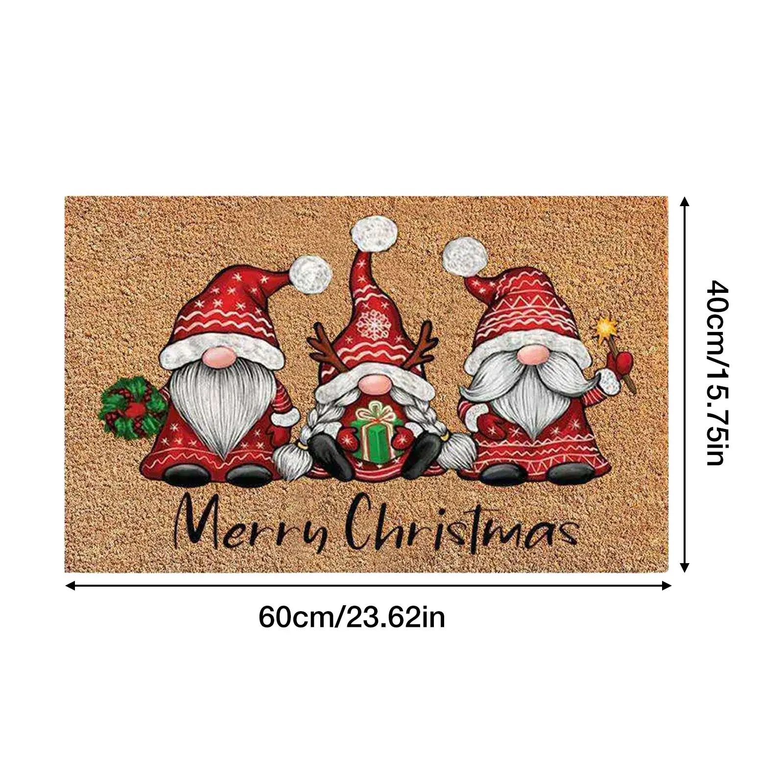 2025 Christmas Decorations Doormat,Merry Xmas Gnomes Elk Rug Indoor Outdoor Entrance Carpet Holiday Home Decor Door Mat