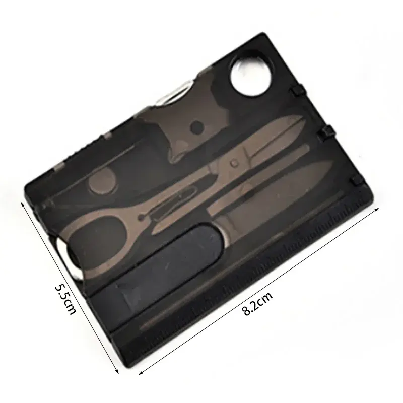 HOT 12 In 1 Pocket Credit Card Portable Multi Tools Outdoor Survival Camping Equipment 1 Box Portable Hiking Cards EDC Tool Gear
