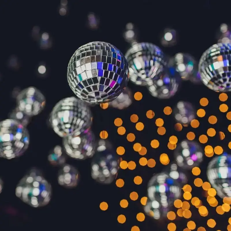1 Box Mini Disco Ball Stage Rotating Glass Ball Reflective Mirror Ball Big Party Decor Ktv Bar Lighting Reflection Mirror Ball