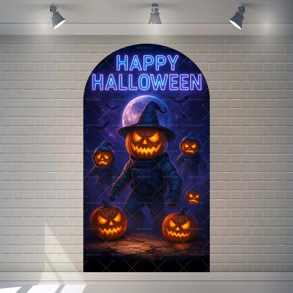Arched Evil Pumpkin Horror Theme Customized Halloween Children's Party Decoration Offers Portrait Photography Background Props