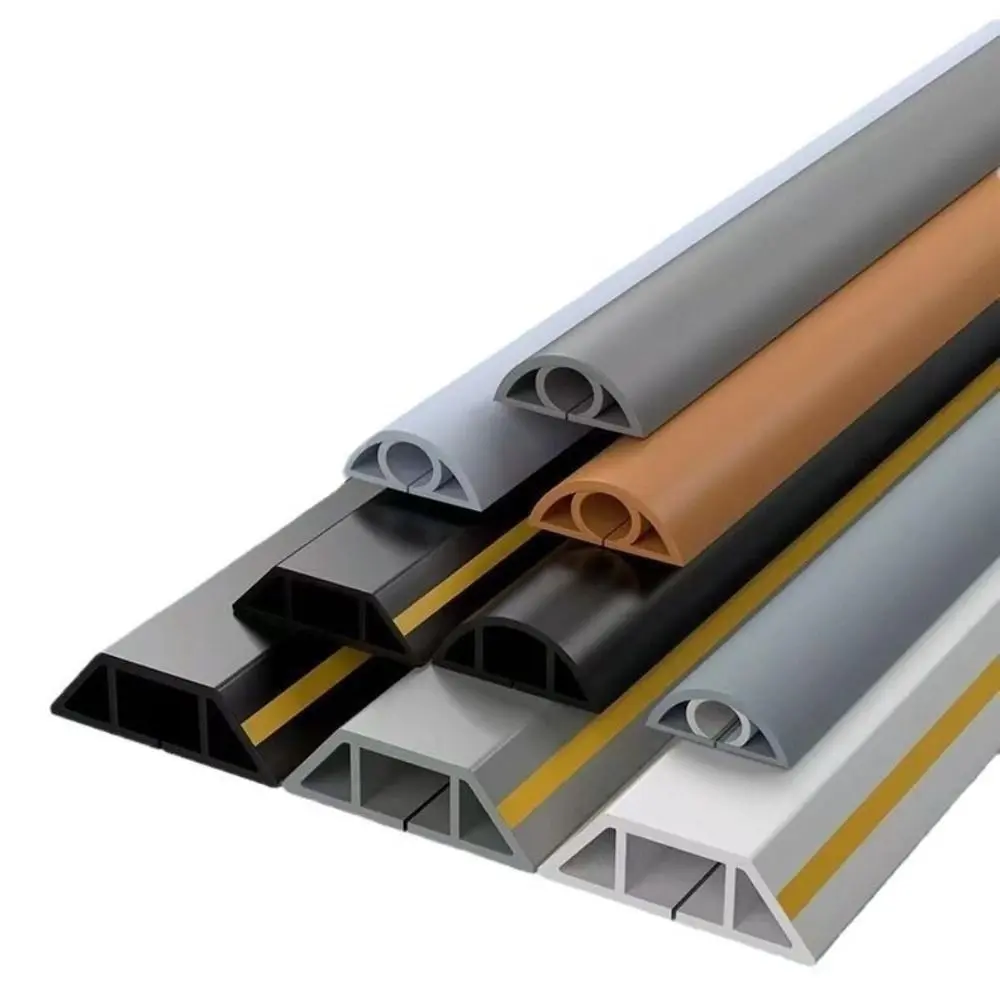 Cable Concealer Manage Anti-extrusion Floor Cord Cover Arc 2CM/2.5CM Cord Protector Self-Adhesive Durable Electric Wire Slot