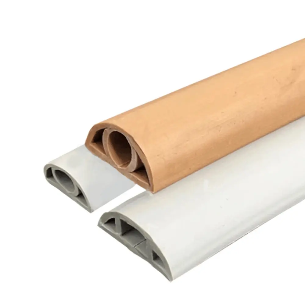 Cable Concealer Manage Anti-extrusion Floor Cord Cover Arc 2CM/2.5CM Cord Protector Self-Adhesive Durable Electric Wire Slot