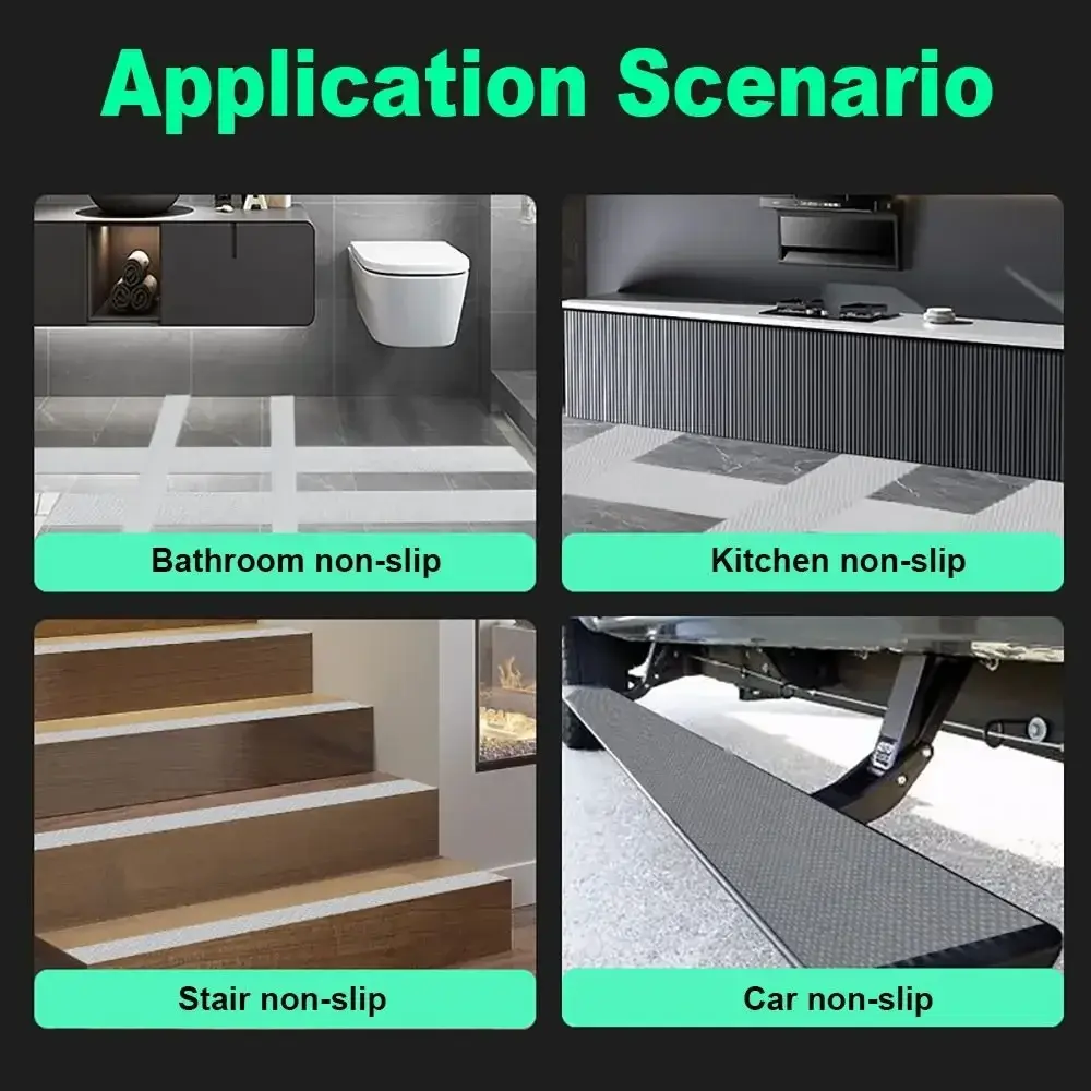 NEW Floor PEVA Tape Grid Texture Waterproof Anti-slip Tape Kitchen Bathtub Stairs Grip Sticker Bathroom
