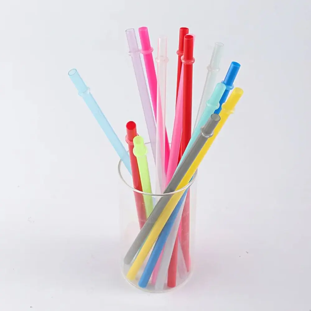 1PC Reusable Gold Powder Plastic Straw Car Travel Cup Straw Cup Accessories Car Cup Straws with Cleaning Brush Portable