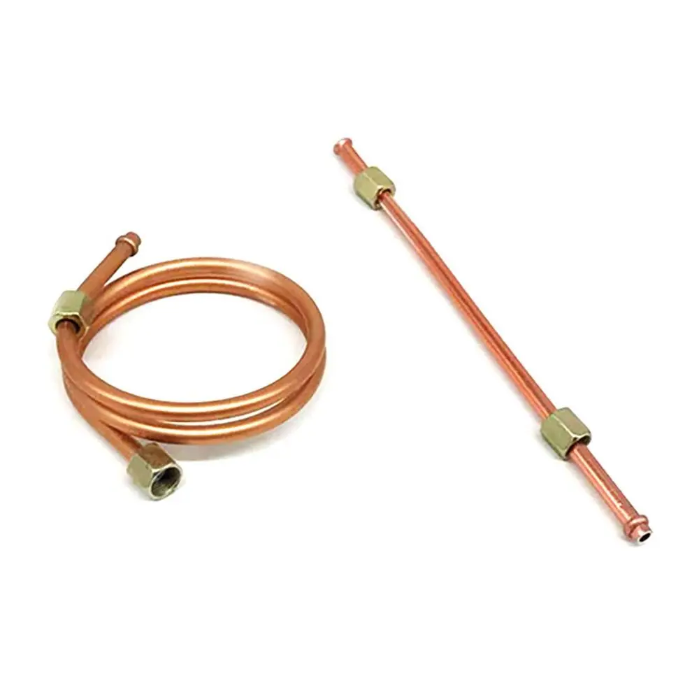 1Pcs Aluminum Copper-plated Air Compressor Exhaust Tube 200/400/600/800mm Bendable Pressure Relief Valve Tube Air Line Hose