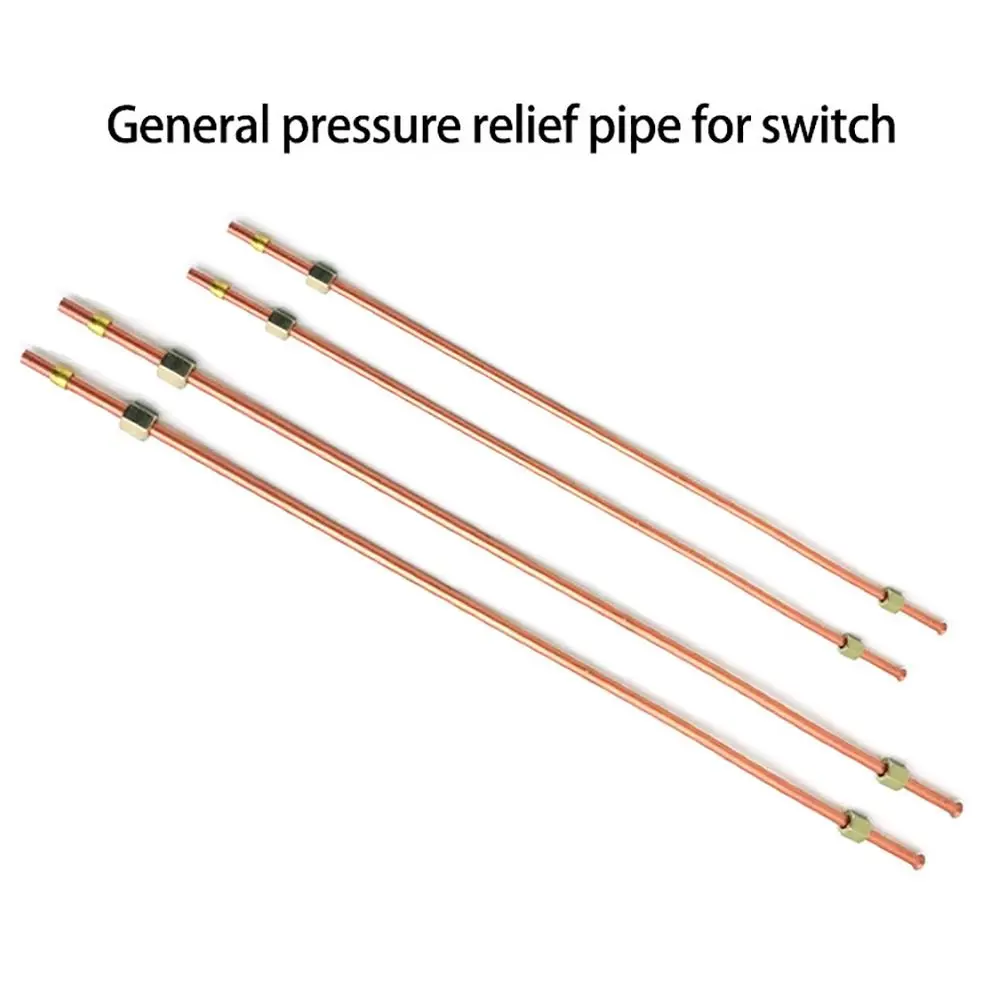 1Pcs Aluminum Copper-plated Air Compressor Exhaust Tube 200/400/600/800mm Bendable Pressure Relief Valve Tube Air Line Hose
