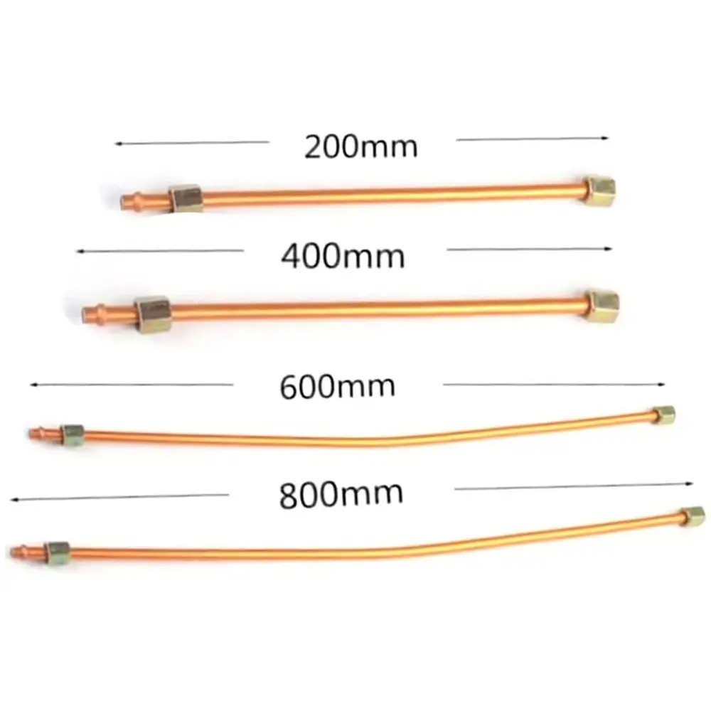 1Pcs Aluminum Copper-plated Air Compressor Exhaust Tube 200/400/600/800mm Bendable Pressure Relief Valve Tube Air Line Hose