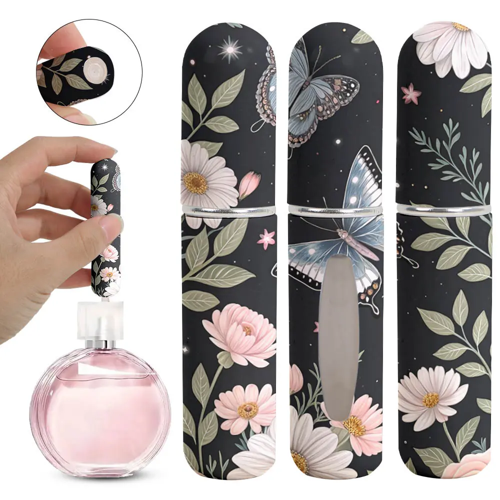New 5ml Mini Perfume Bottle Refillable Portable Spray Rotating Bottle Storage Sprayer Empty Spray Atomizer Bottle