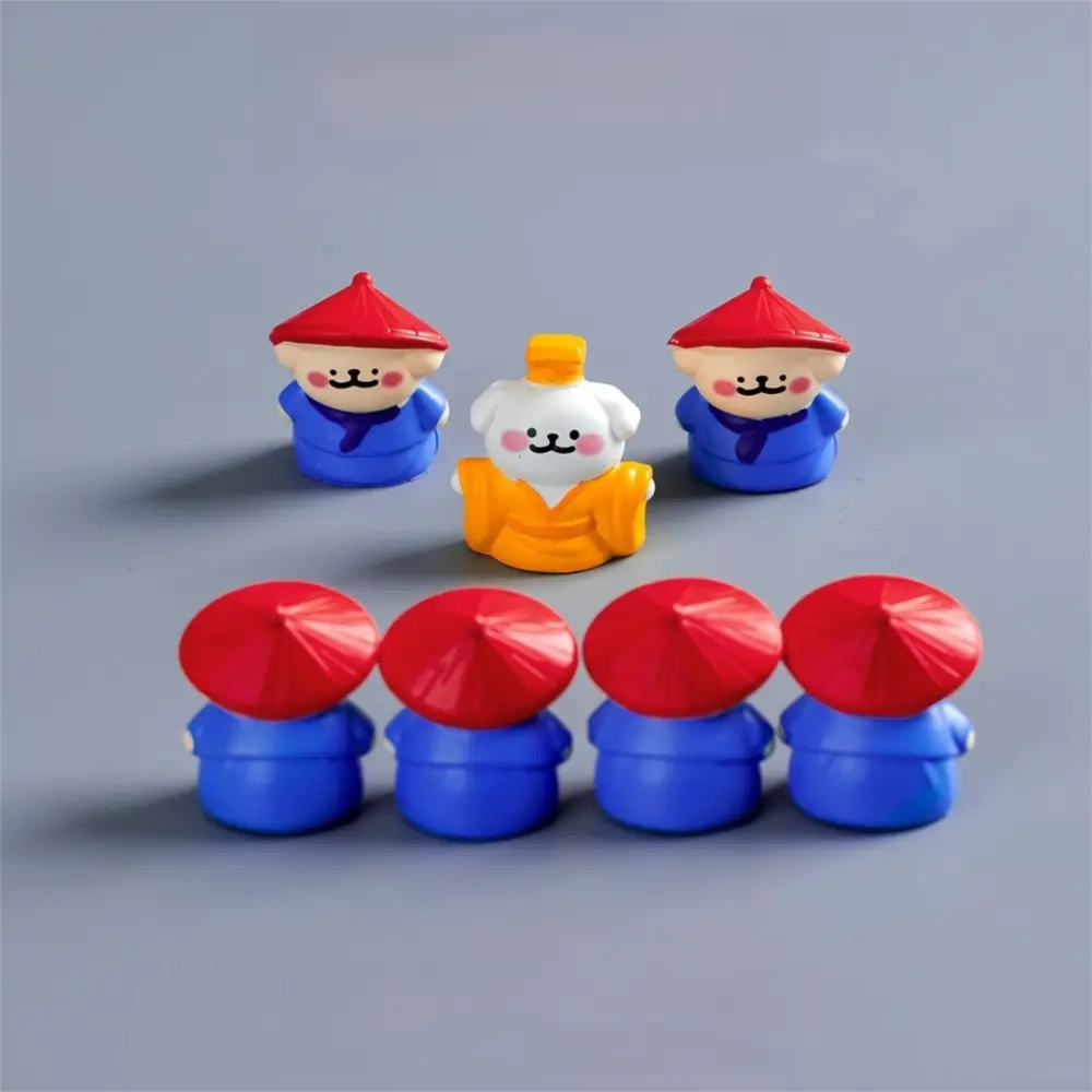 1/3/5/6pcs Emperor Desktop Ornament Handmade Craft Mini Puppy Dog Figurine Resin Desktop Display Miniature Ornament Car Decor