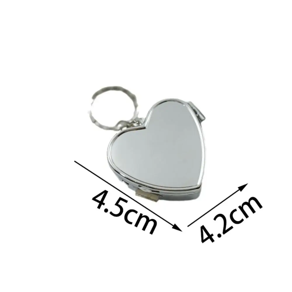 New Heart-Shaped Small Pill Box Portable Candy Box Keyring Medicine Organizer Container Storage Holder Keychain Pill Boxs