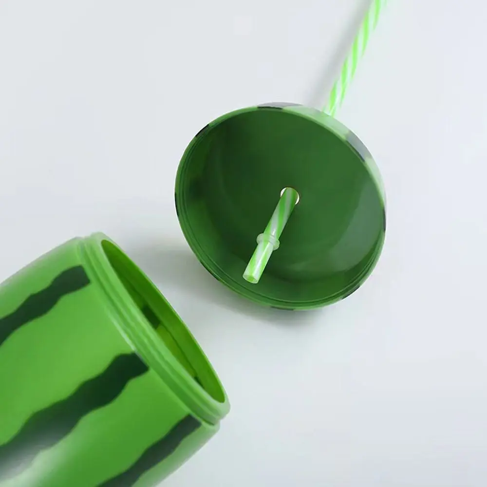 Lovely Tea Milk Juice Cartoon Fruit Strawberry Pineapple Watermelon Drinkware Water Bottle Summer Straw Cup