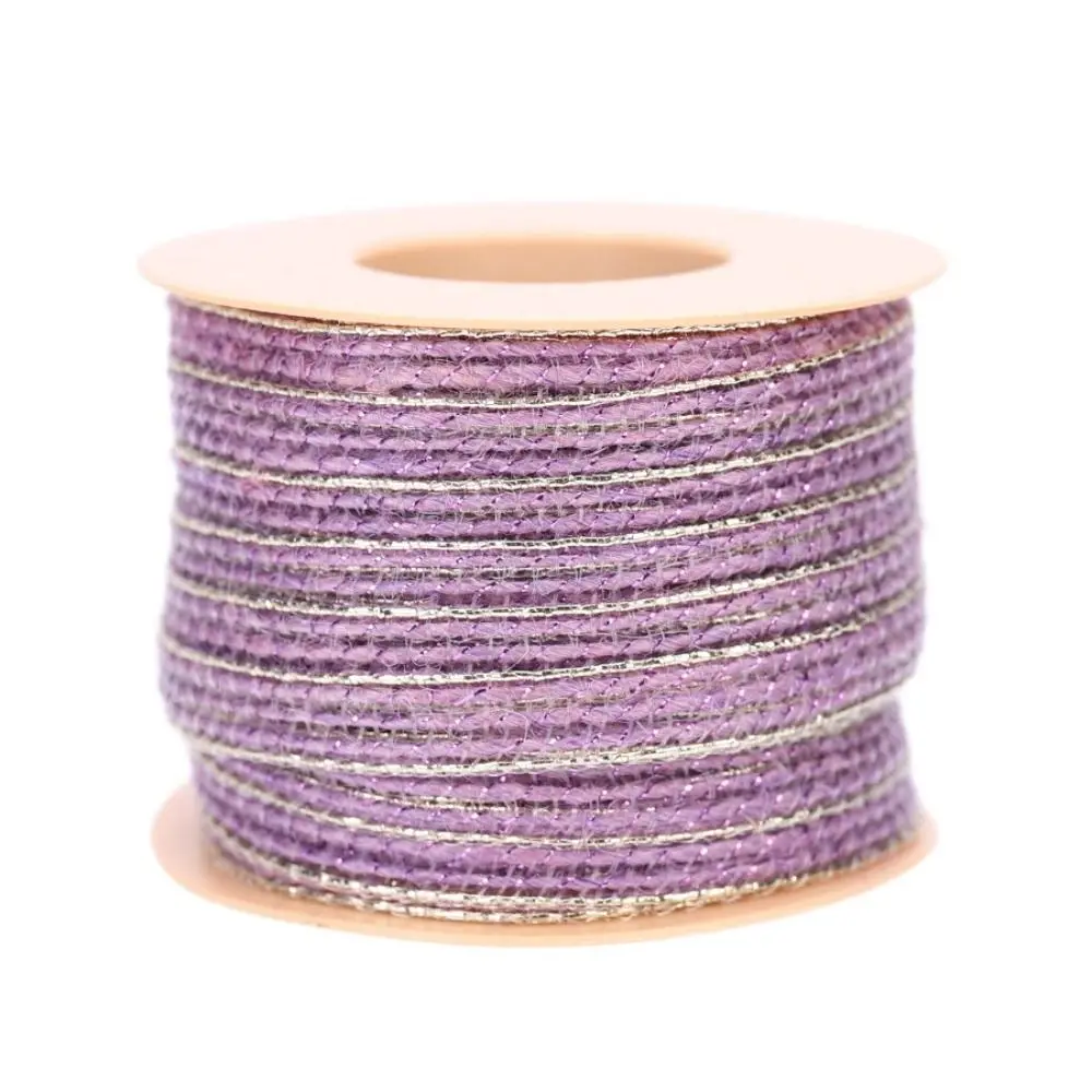 10M/Roll Retro Linen Ribbon Coarse Texture DIY Craft Gift Wrapping Ribbon Eco-Friendly Shining Wedding Decor Webbing Bow Tie