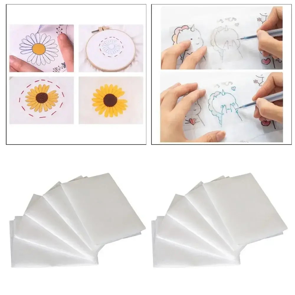 10Sheets Shirt Embroidery Transfers Paper Cross Stitch Hand Painted Patterns DIY Handmade Embroidery Clothes for Beginners