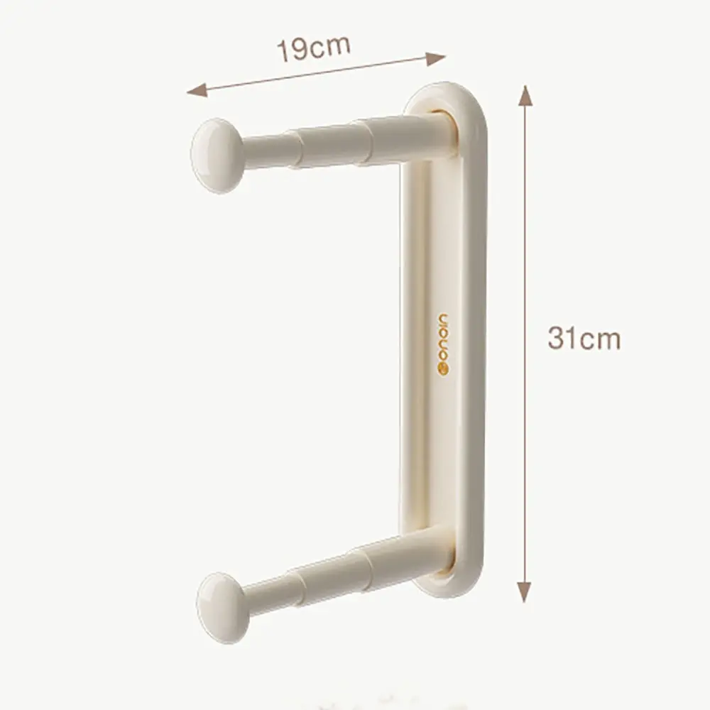 Telescopic Balcony Hanging Rack Wall Mounted Non-perforated Hanger Storage Rack Household Multifunctional Storage Organizer