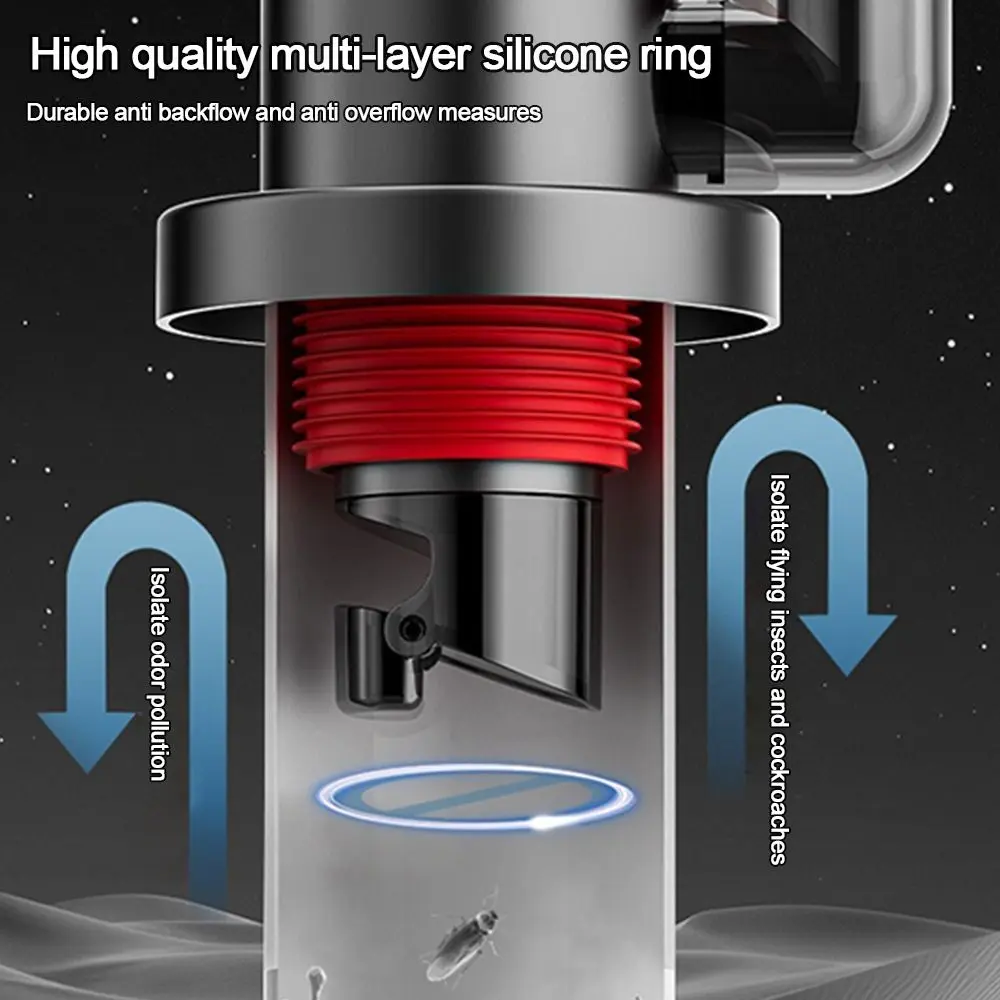 Anti Odor Sink Drain Pipe Adapter Sealing Ring Multifunctional Dishwasher Water Pipe Connector Drainage Water Pipe Joint