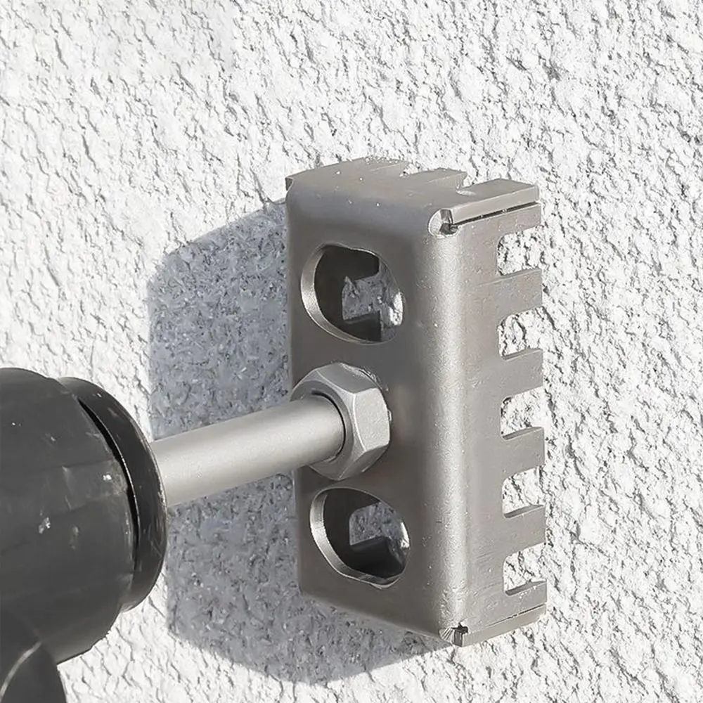 Portable Square Hole Punch Multi-function Rectangle Slot Tool Square Hole Punch Drill Square Hole Socket Sloter