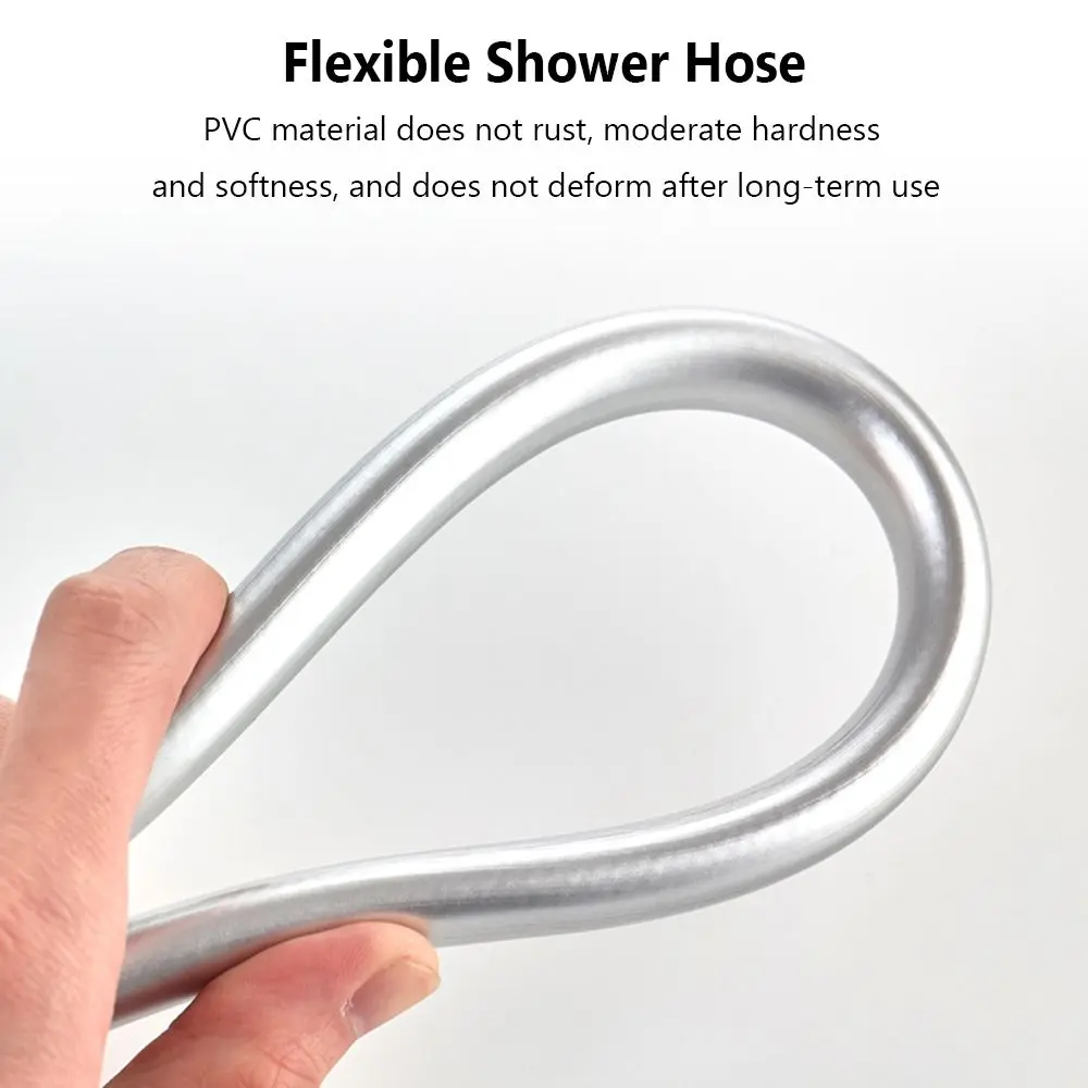 Replacement Handheld Shower Head Hose PVC Anti Winding Shower Extension Tube Explosion-proof High Pressure Spray Water Pipe