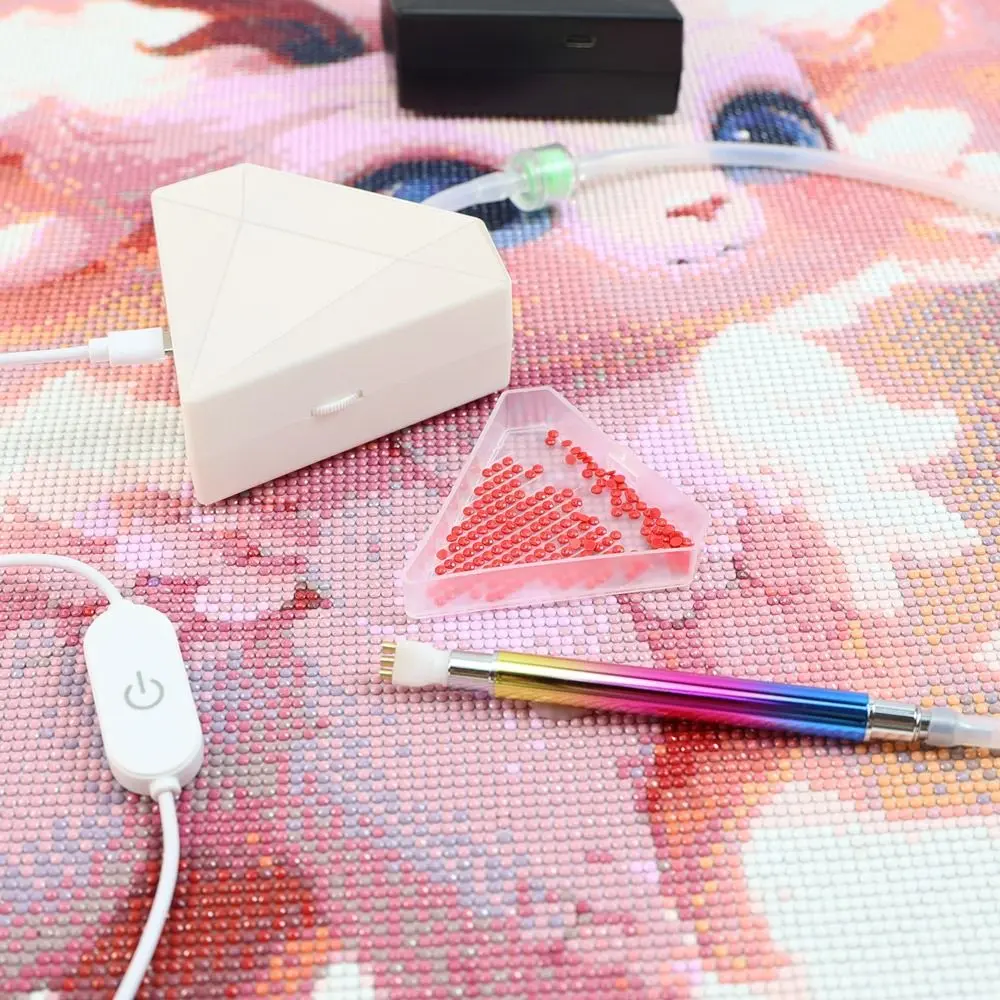DIY Craft Vacuum Diamond Painting Pen Kits USB Powered with Storage Bag Suction Device Point Drill Tool Beading Plates