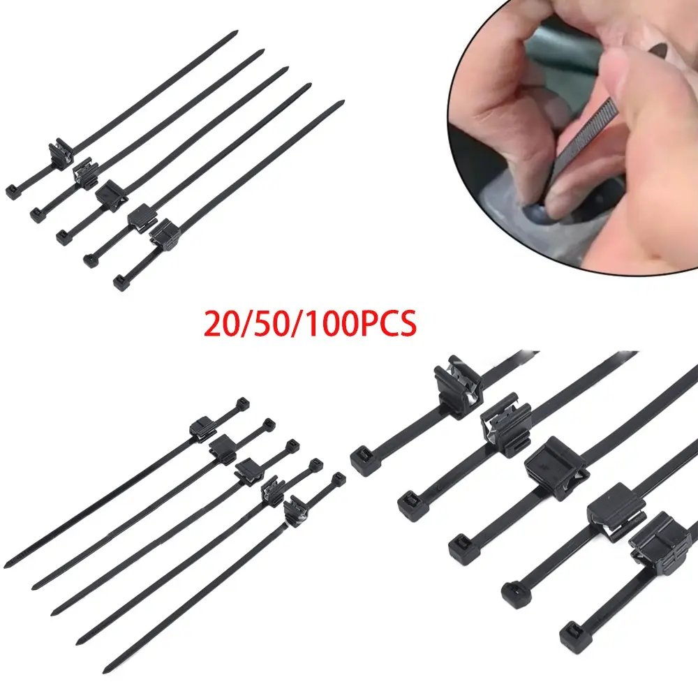 20/50/100Pcs Nylon Cable Tie Buckle Universal Practical Fastening Rings Reusable 150*3.6mm Heavy Duty Nylon Zip Ties
