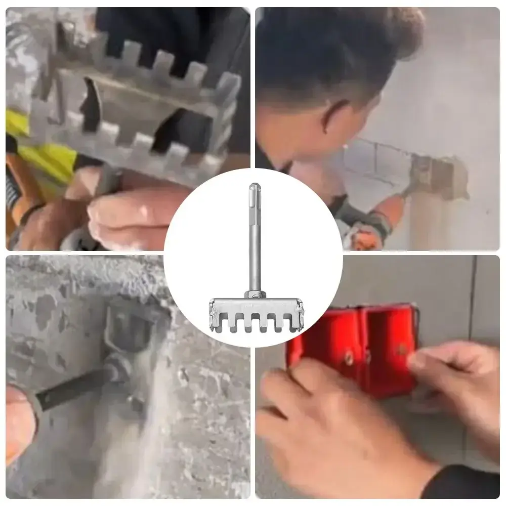 Portable Square Hole Punch Multi-function Rectangle Slot Tool Concrete Hole Bit Square Hole Socket Sloter