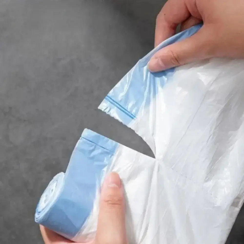 2Roll 45x50cm Drawstring Trash Bag Large Capacity Thickened Plastic Trash Bags Portable Affordable Large Cat Litter Bags