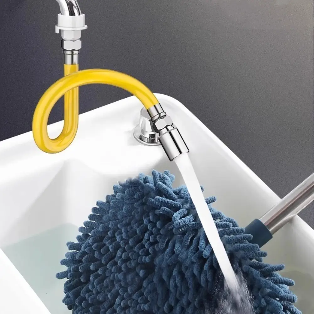 2 Mode Faucet Extension Extender Stainless Steel Free Bending Water Tap Pipe Tube Splashproof Adjust 360 Degree Extension Tube
