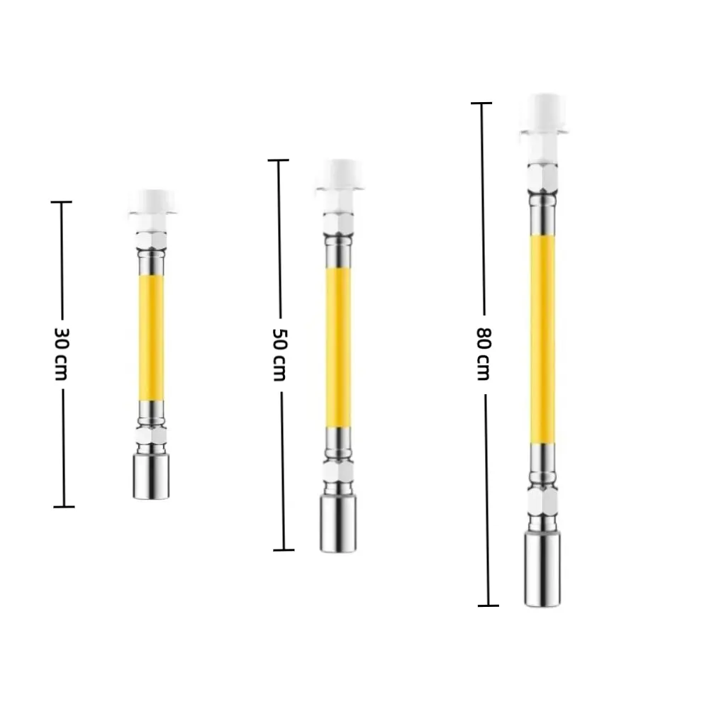 2 Mode Faucet Extension Extender Stainless Steel Free Bending Water Tap Pipe Tube Splashproof Adjust 360 Degree Extension Tube