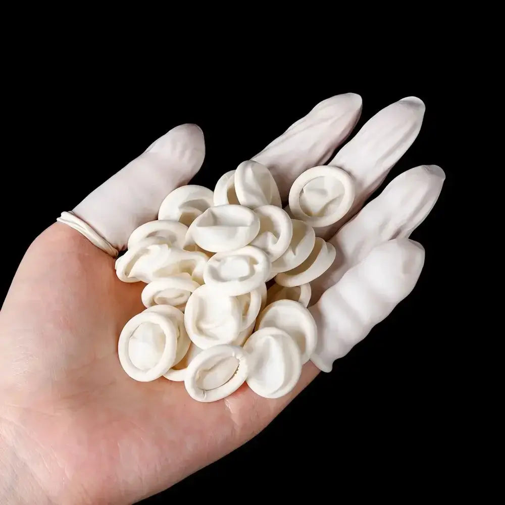 100/300PCS Non-slip Latex Disposable Finger Cover Fingertips Protector Gloves Rubber Gloves Finger Cots